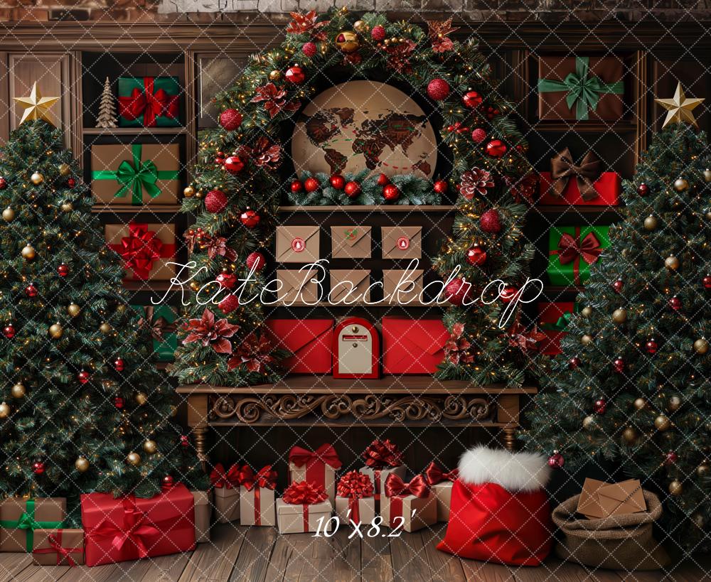 Kate Christmas Tree Santa Garland Backdrop Designed by Mini MakeBelieve - Image 5