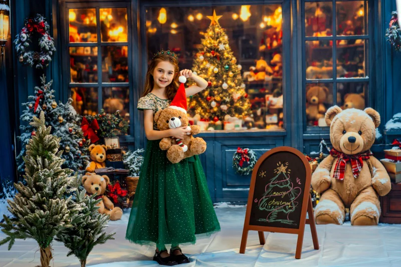 Kate Christmas Tree Shop Teddy Bear Window Room Set