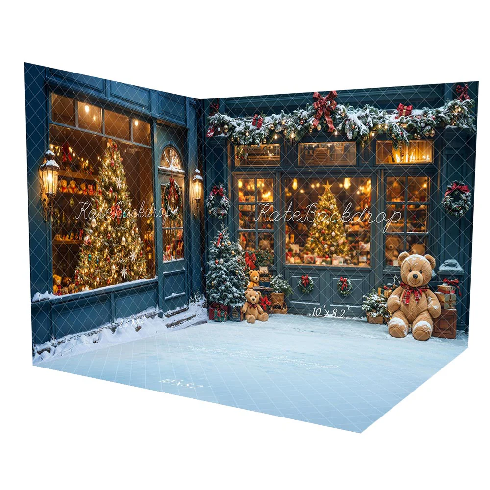 Kate Christmas Tree Shop Teddy Bear Window Room Set - Image 2