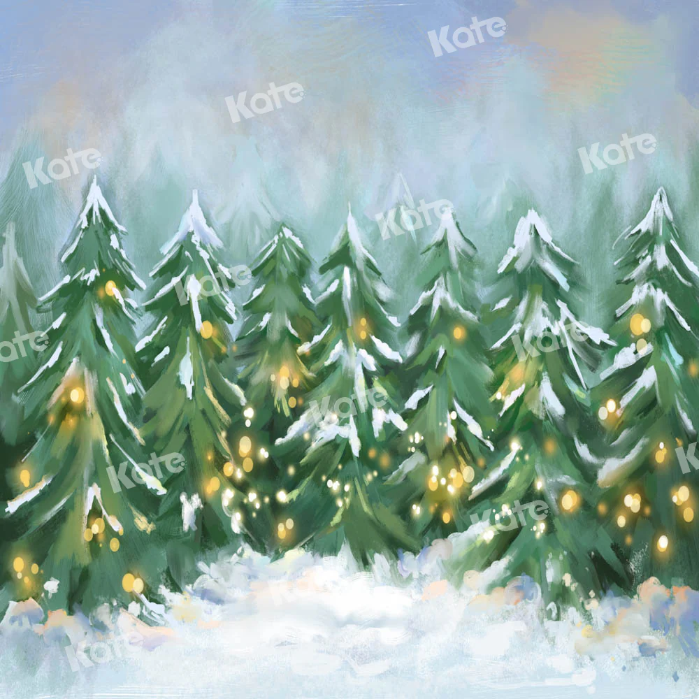Kate Christmas Tree Snow Winter Backdrop Designed by GQ - Image 2