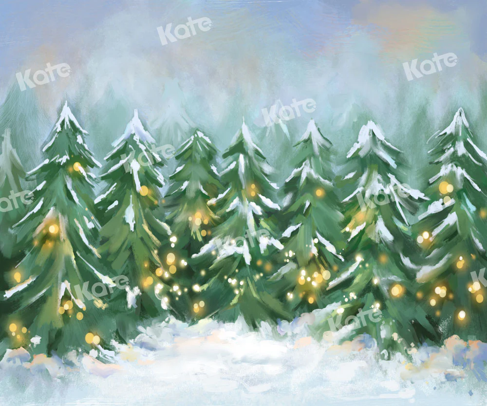 Kate Christmas Tree Snow Winter Backdrop Designed by GQ - Image 3