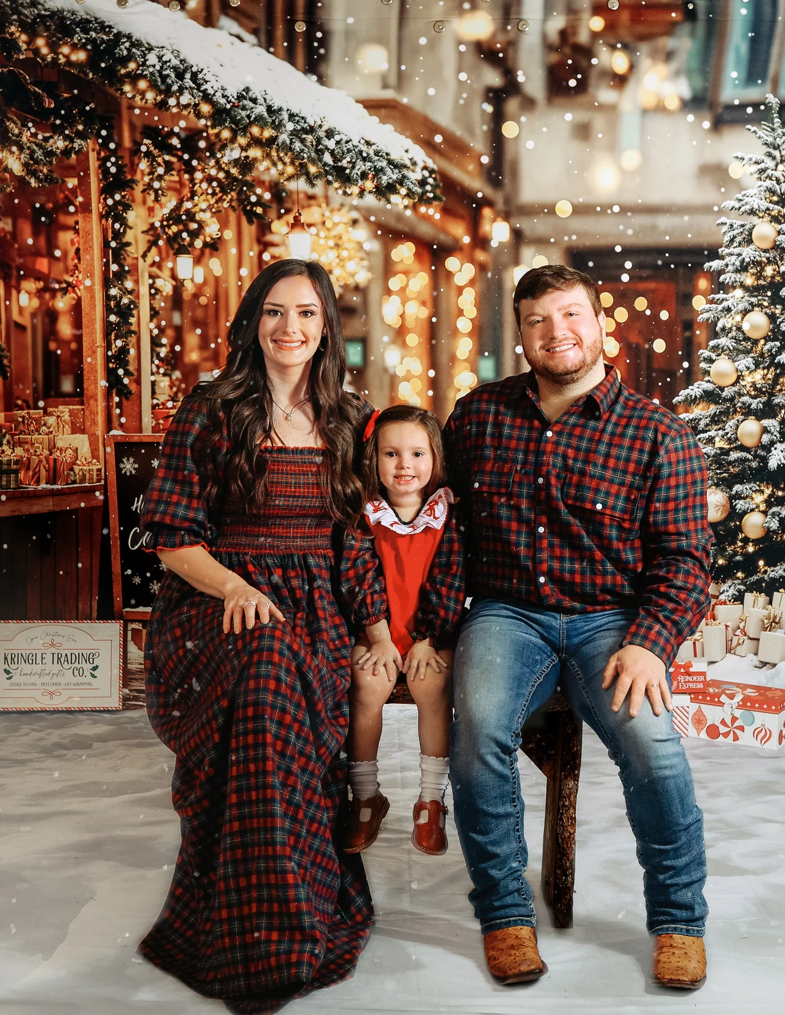 Kate Christmas Tree Street Hot Cocoa Shop Backdrop Designed by Emetselch - Image 9