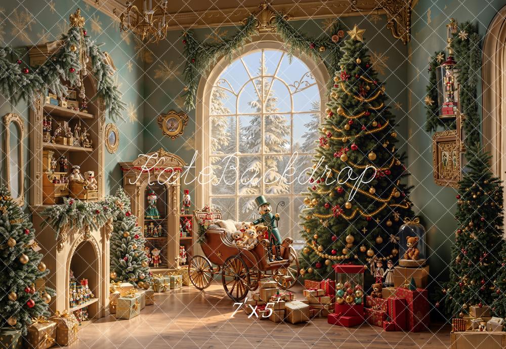 Kate Christmas Tree Toys Vintage Room Backdrop Designed by Emetselch - Image 2