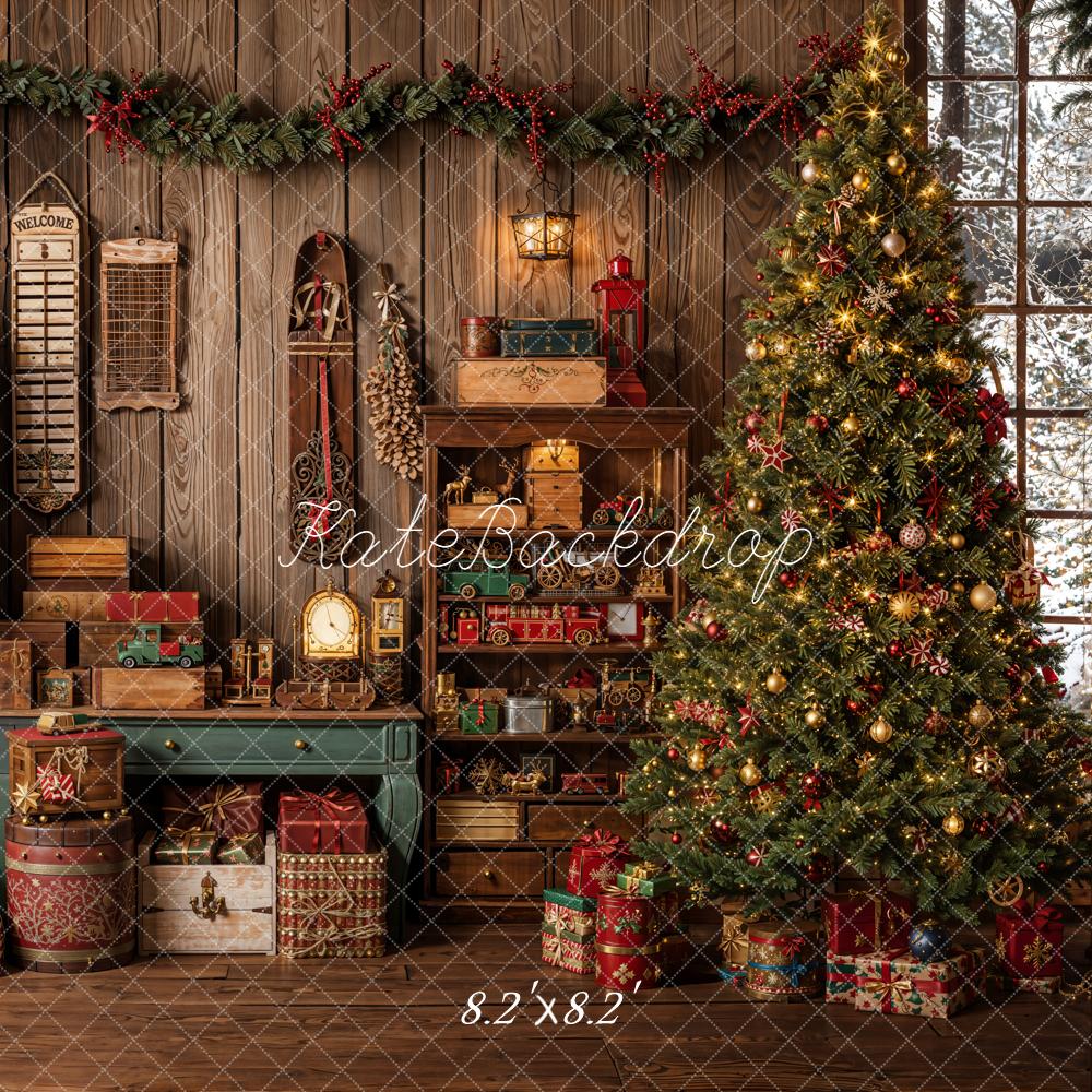 Kate Christmas Tree Toys Vintage Room Backdrop Designed by Emetselch - Image 5