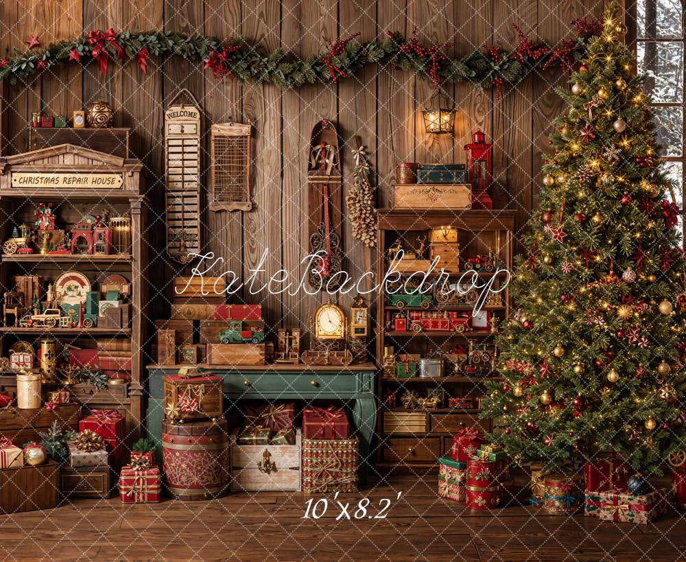 Kate Christmas Tree Toys Vintage Room Backdrop Designed by Emetselch - Image 6