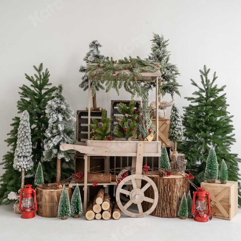Kate Christmas Tree Vending Truck Winter Backdrop Designed by Emetselch - Image 2