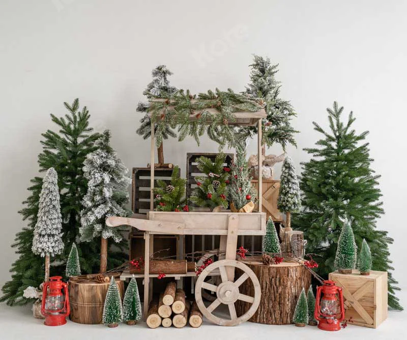 Kate Christmas Tree Vending Truck Winter Backdrop Designed by Emetselch - Image 3