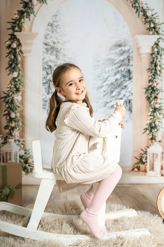 Kate Christmas Tree White Arched Door Backdrop Designed by Emetselch - Image 4