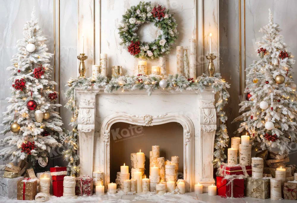 Kate Christmas Tree White Candle Holder Backdrop Designed by Chain Photography - Image 2