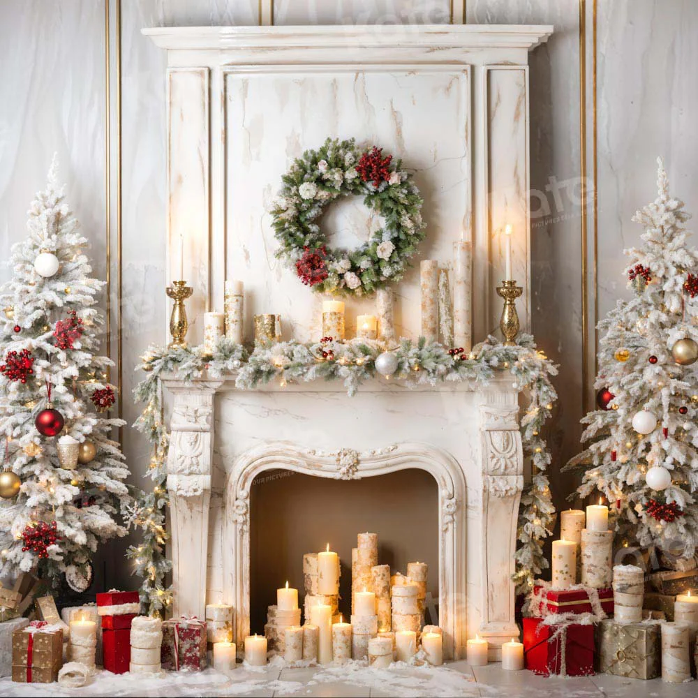 Kate Christmas Tree White Candle Holder Backdrop Designed by Chain Photography - Image 3
