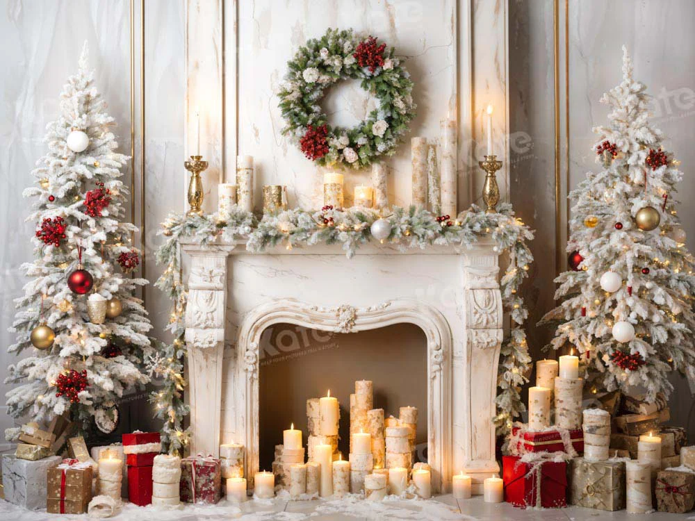 Kate Christmas Tree White Candle Holder Backdrop Designed by Chain Photography - Image 4