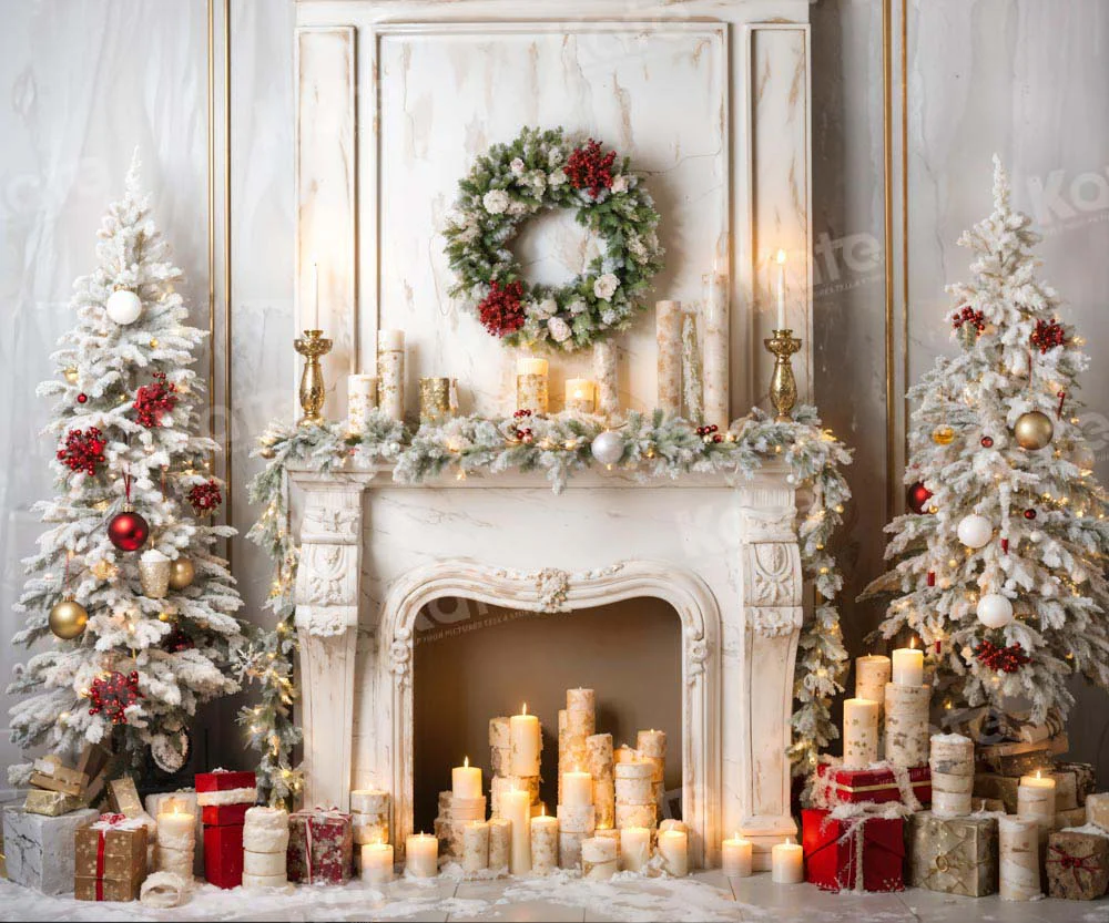 Kate Christmas Tree White Candle Holder Backdrop Designed by Chain Photography - Image 5