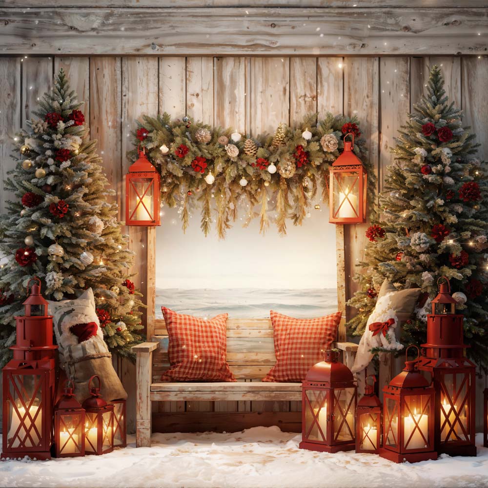 Kate Christmas Tree Window Backdrop Designed by Emetselch - Image 2
