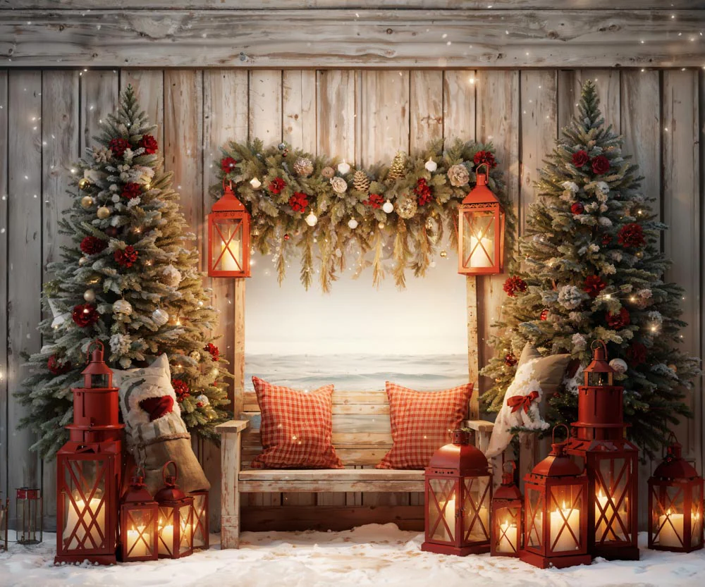 Kate Christmas Tree Window Backdrop Designed by Emetselch - Image 4