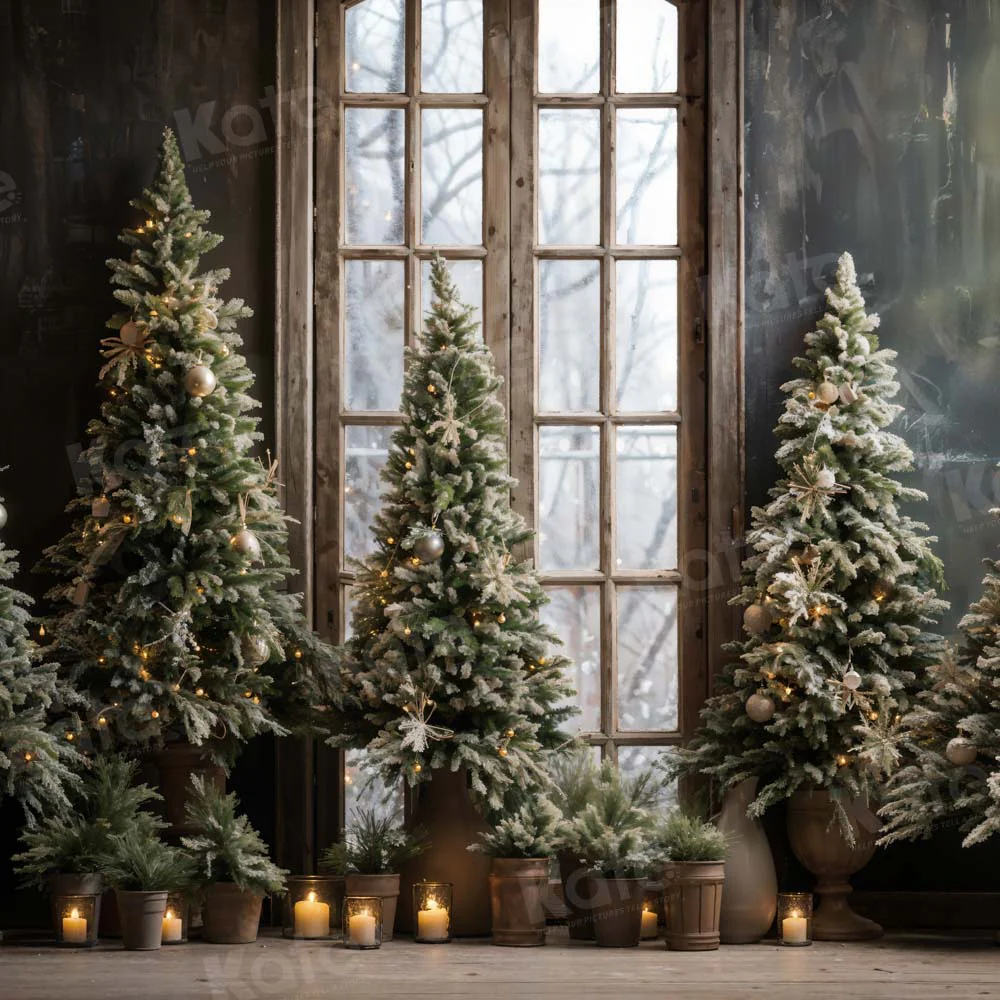 Kate Christmas Tree Window Backdrop Designed by Emetselch - Image 2
