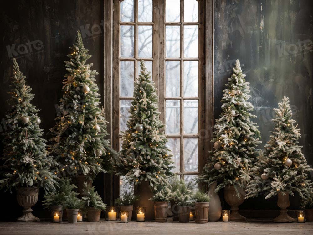 Kate Christmas Tree Window Backdrop Designed by Emetselch - Image 3