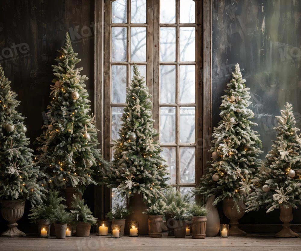 Kate Christmas Tree Window Backdrop Designed by Emetselch - Image 4