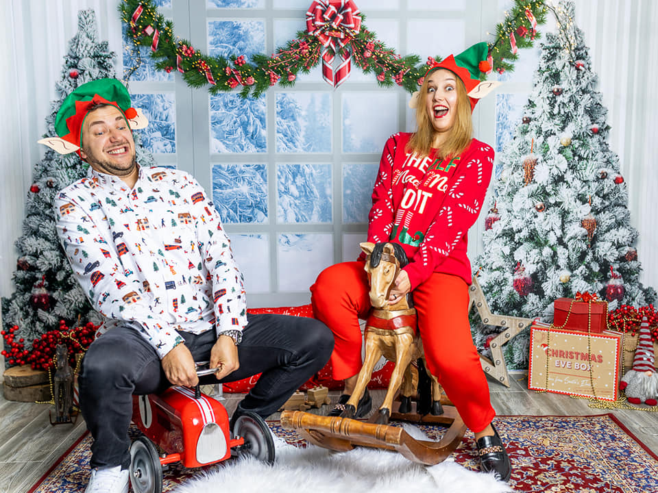 Kate Christmas Tree Winter White Window Backdrop Designed by Chain Photography - Image 8