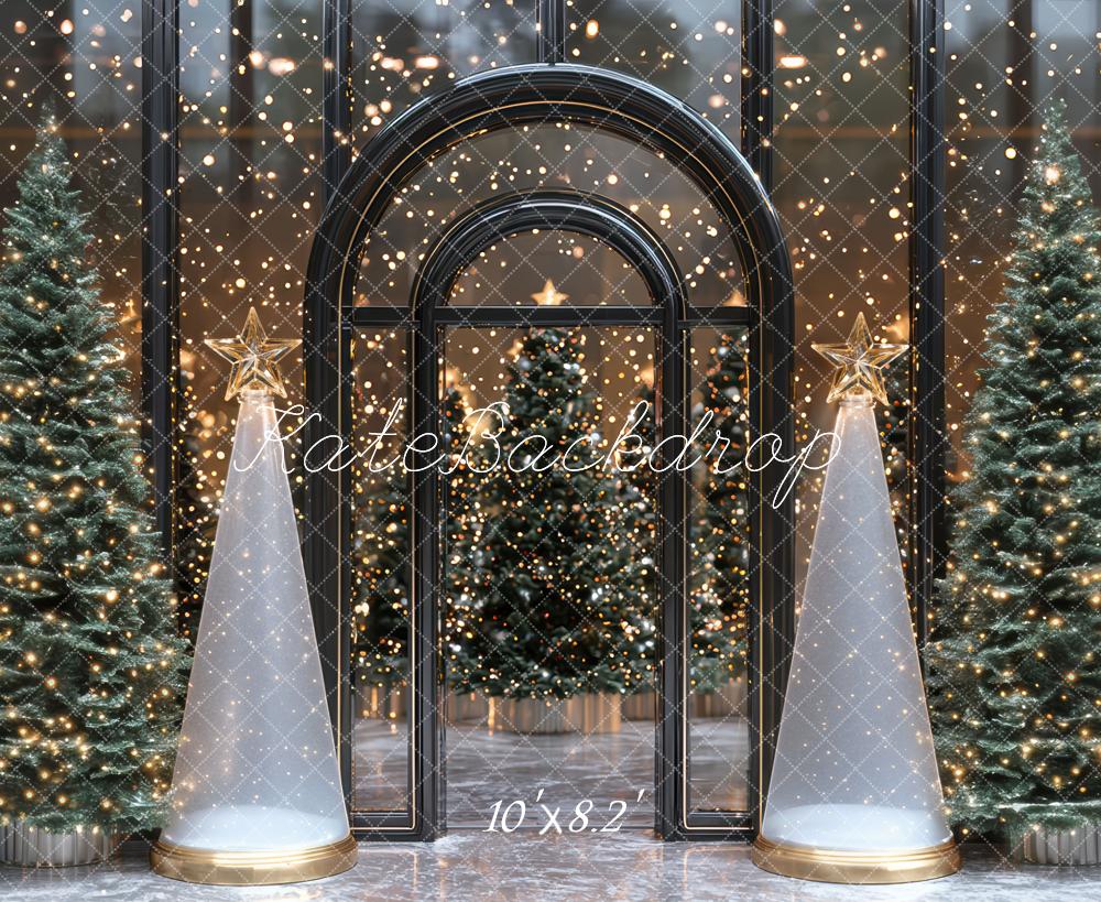 Kate Christmas Trees Arched Windows Star Cones Backdrop Designed by Mini MakeBelieve - Image 6