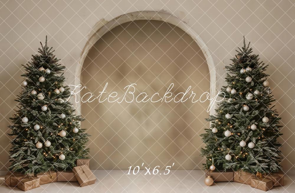 Kate Christmas Trees Archway Fleece Backdrop Designed by Emetselch - Image 2
