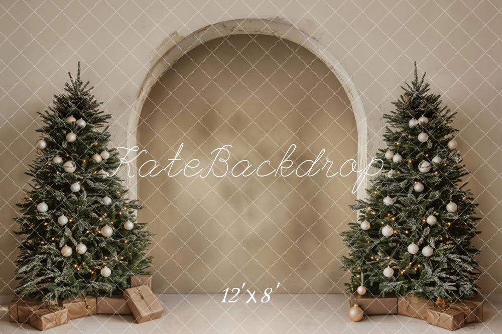 Kate Christmas Trees Archway Fleece Backdrop Designed by Emetselch - Image 4