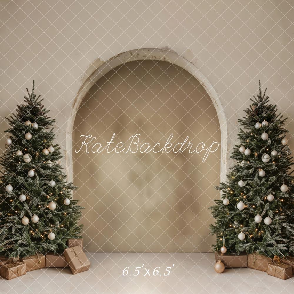 Kate Christmas Trees Archway Gifts Neutral Backdrop Designed by Emetselch - Image 2