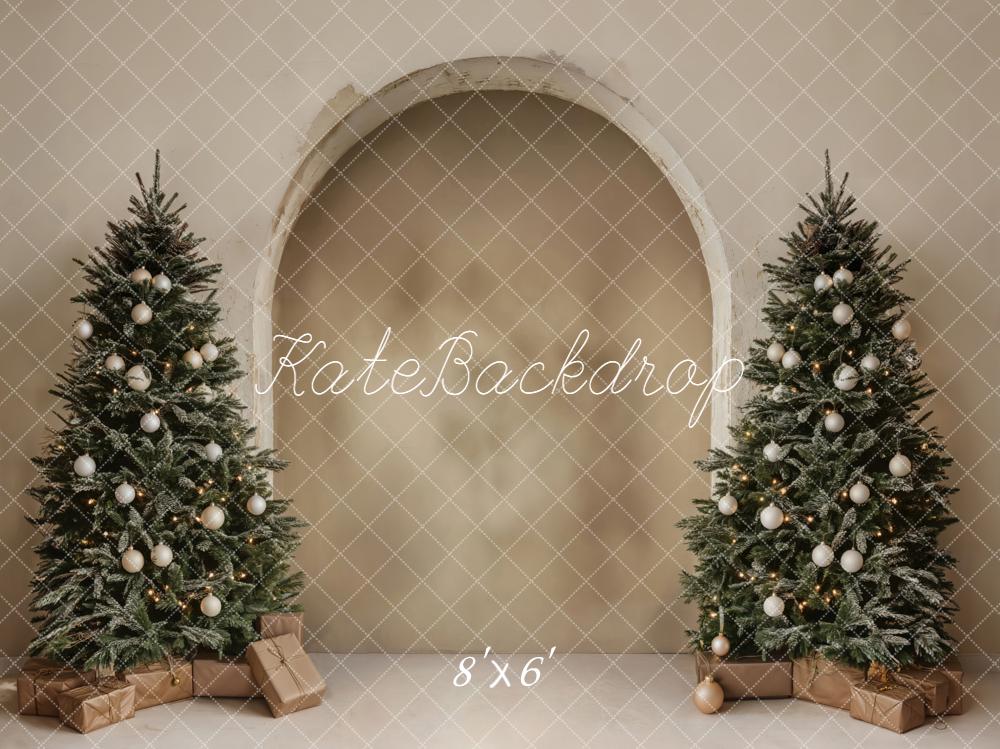 Kate Christmas Trees Archway Gifts Neutral Backdrop Designed by Emetselch - Image 3