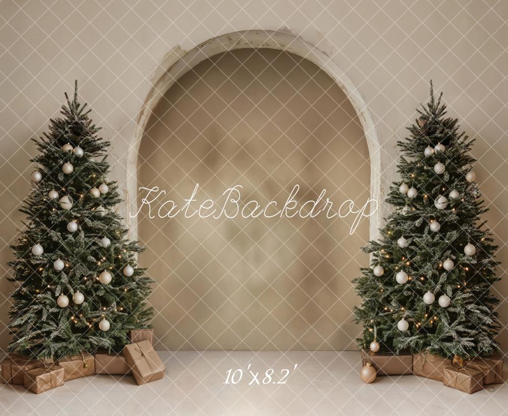 Kate Christmas Trees Archway Gifts Neutral Backdrop Designed by Emetselch - Image 6