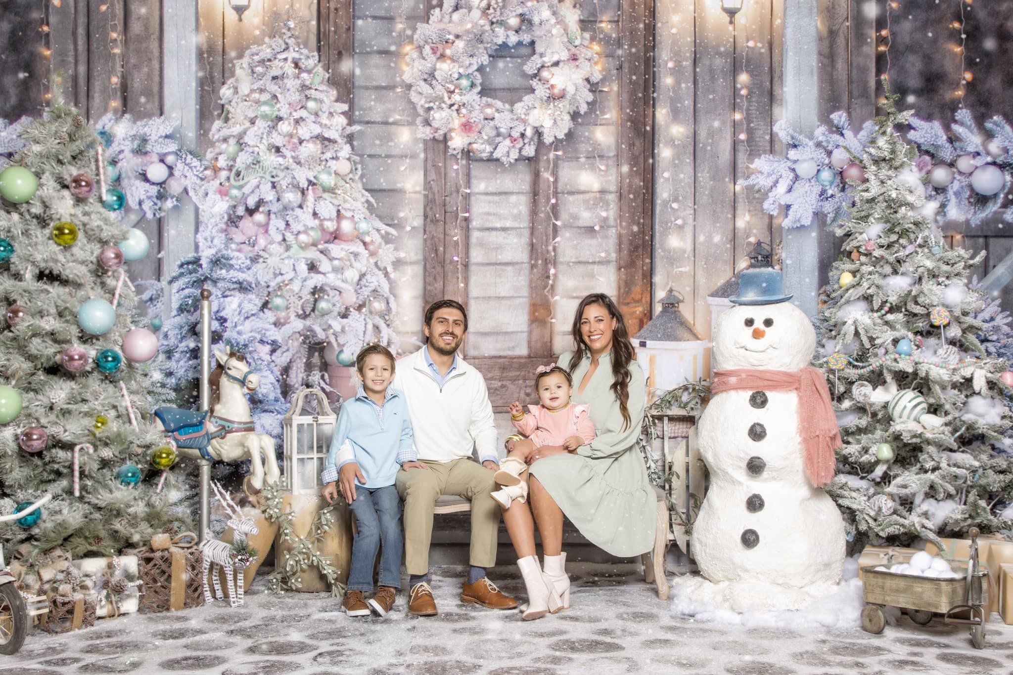 Kate Christmas Trees Door Backdrop Designed by Chain Photography