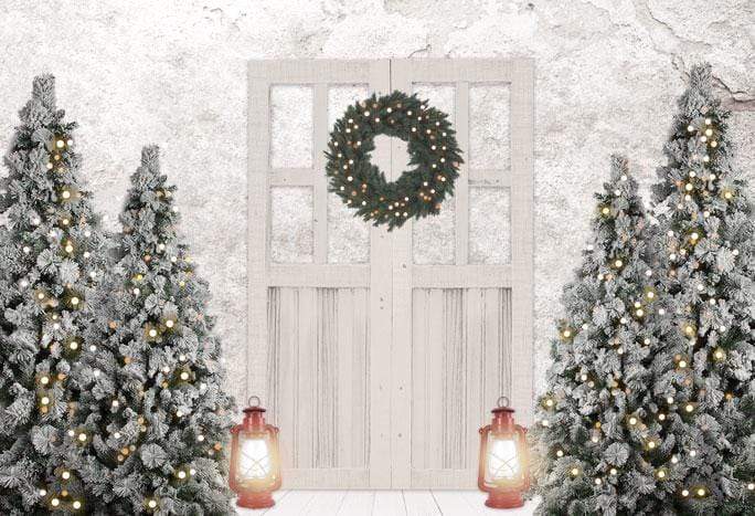 Kate Christmas Trees Door Backdrop for Photography - Image 2