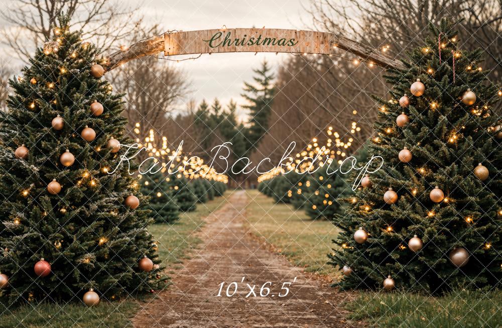 Kate Christmas Trees Farm Road Backdrop Designed by Emetselch - Image 6