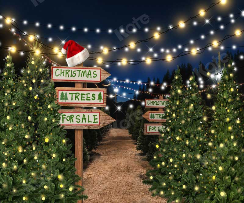 Kate Christmas Trees Filed Night Backdrop Designed by Emetselch - Image 4