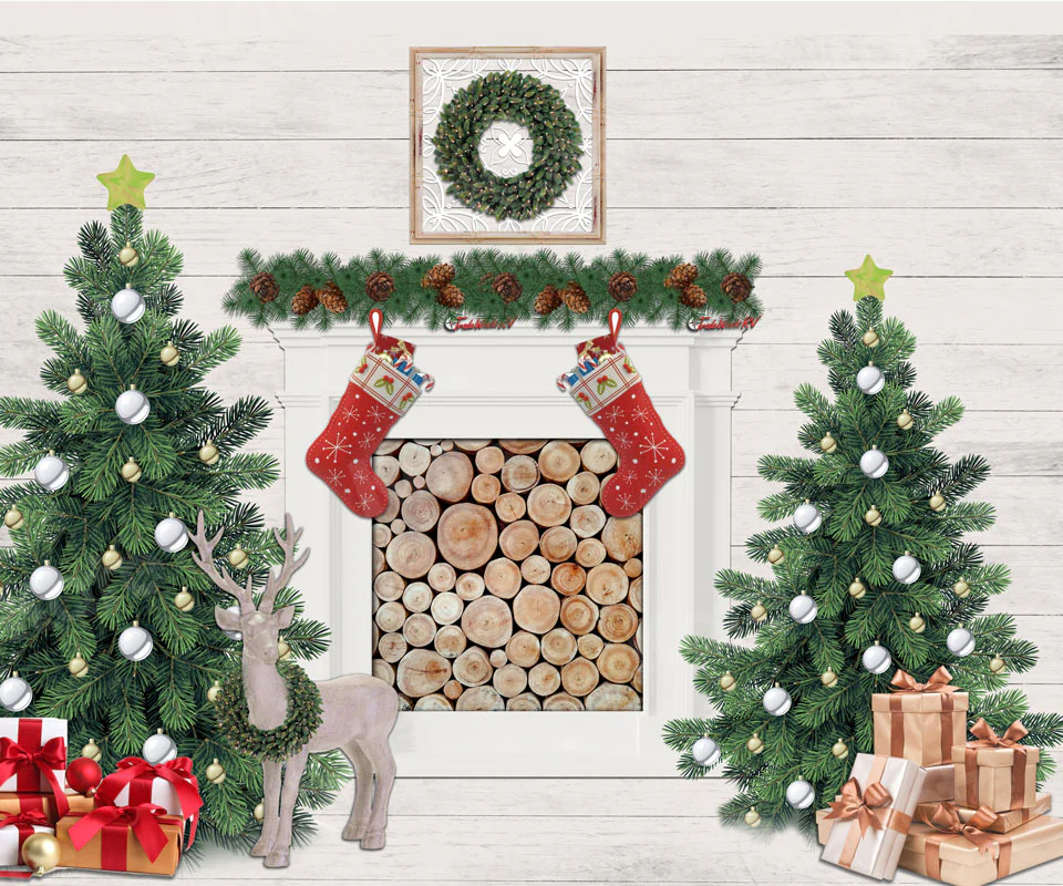 Kate Christmas Trees Gifts Room Backdrop Designed By Jerry_Sina - Image 3
