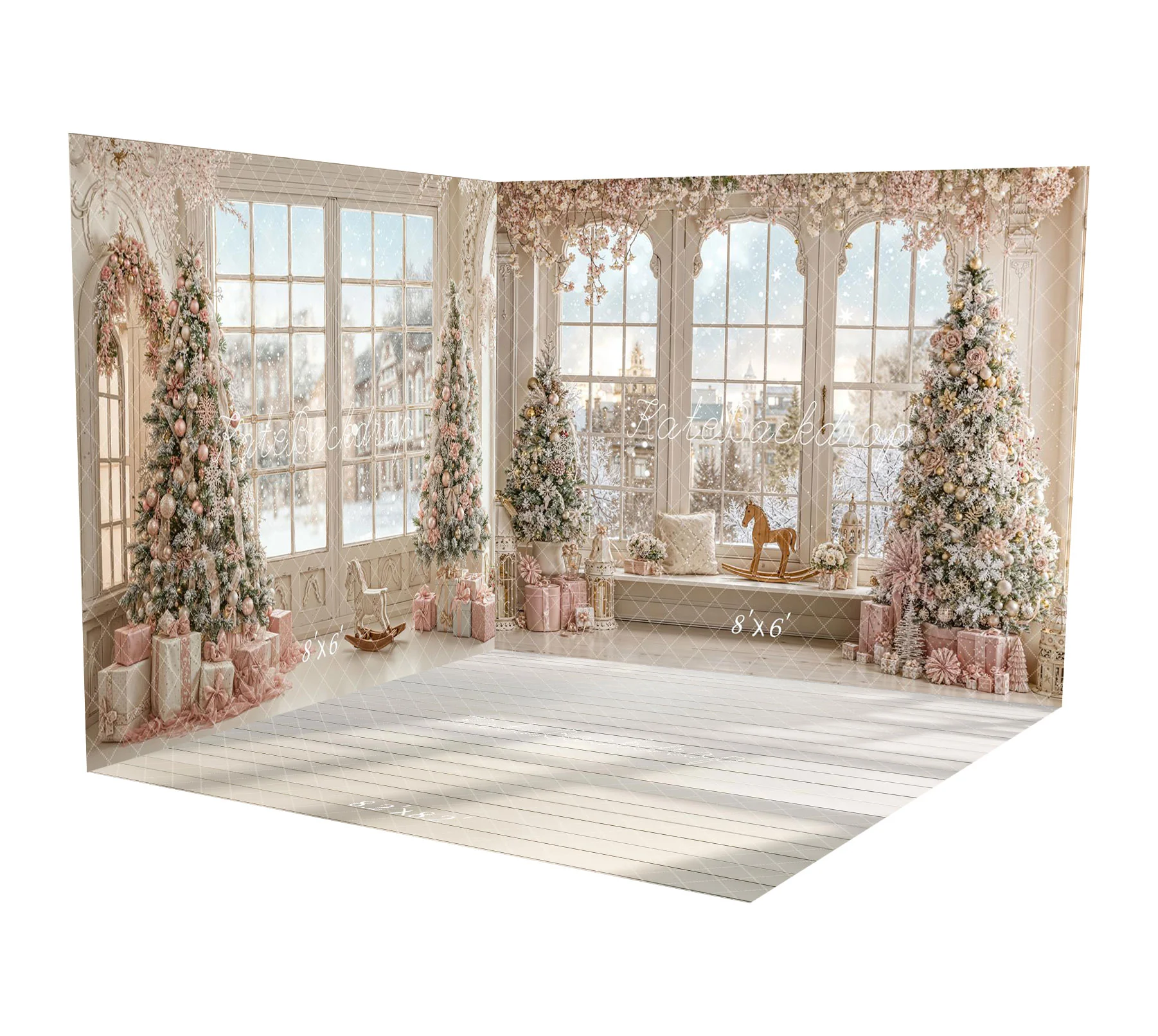 Kate Christmas Trees Gifts Window Room Set - Image 2