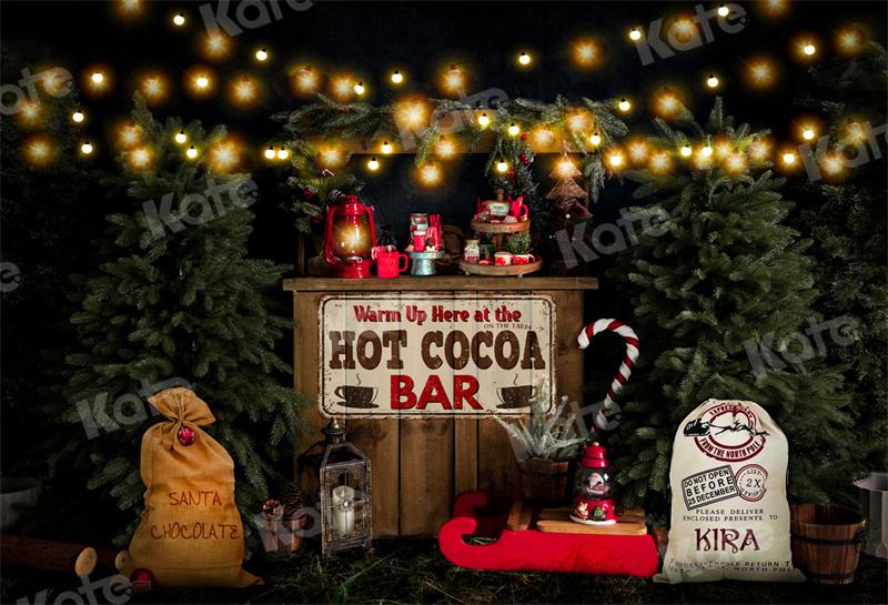 Kate Christmas Trees Hot Cocoa Party Backdrop for Photography - Image 2