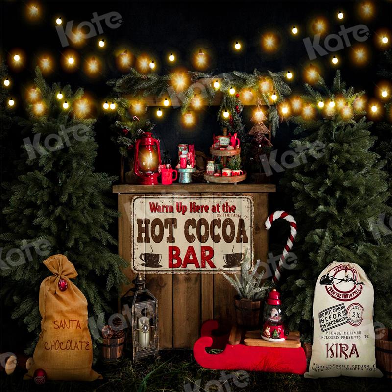 Kate Christmas Trees Hot Cocoa Party Backdrop for Photography - Image 6