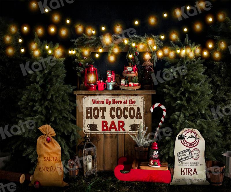Kate Christmas Trees Hot Cocoa Party Backdrop for Photography - Image 7