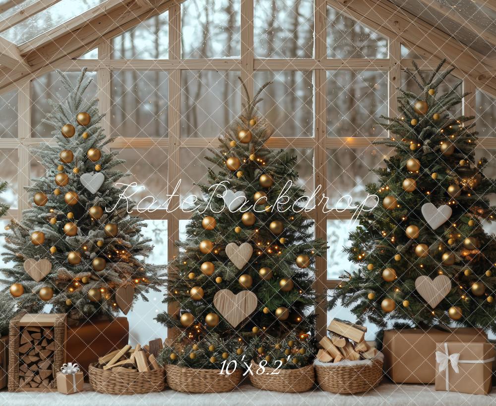 Kate Christmas Trees Presents Firewood House Backdrop Designed by Mini MakeBelieve - Image 6
