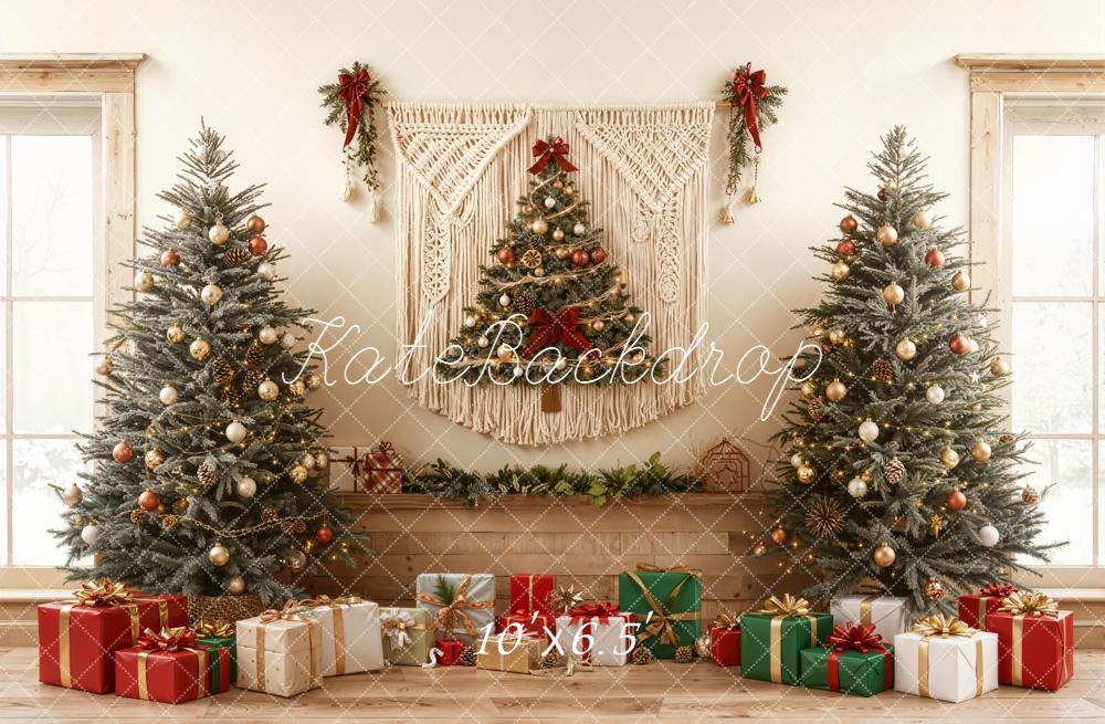 Kate Christmas Trees Presents Macrame Wall Backdrop Designed by Emetselch - Image 4