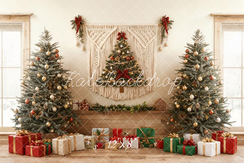 Kate Christmas Trees Presents Macrame Wall Backdrop Designed by Emetselch - Image 8