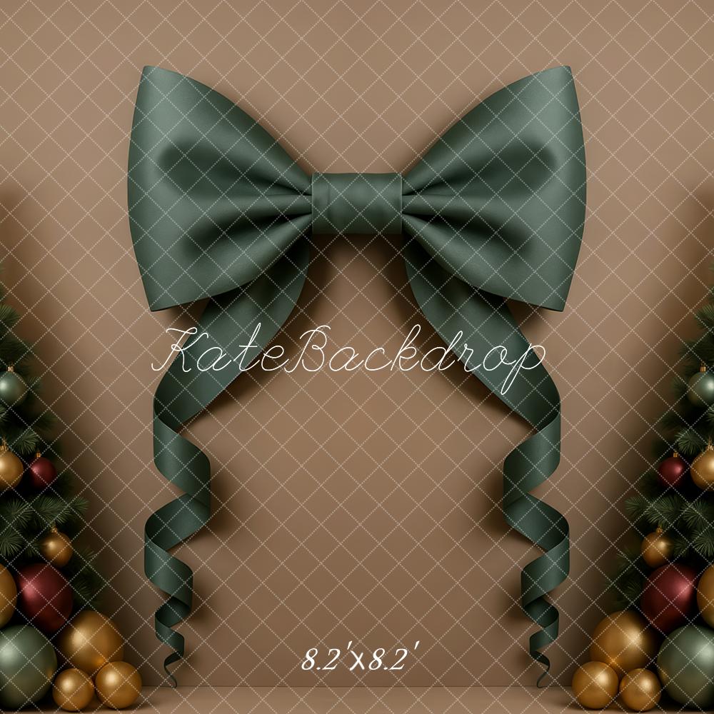 Kate Christmas Trees Ribbon Bow Gold Ornaments Backdrop Designed by Patty Robert - Image 5