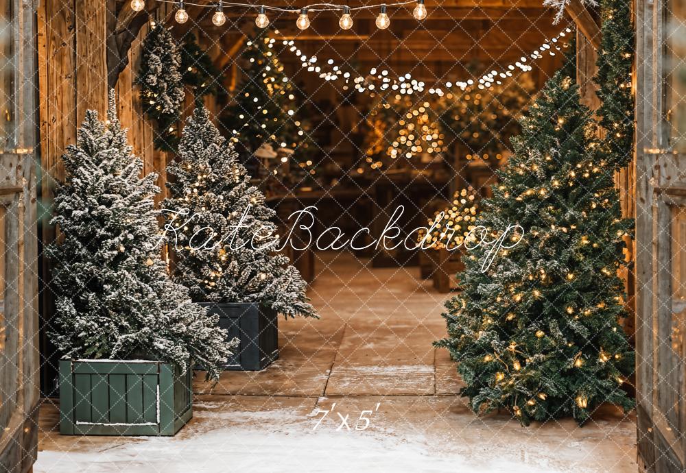 Kate Christmas Trees Shop Lights Backdrop Designed by Emetselch - Image 2