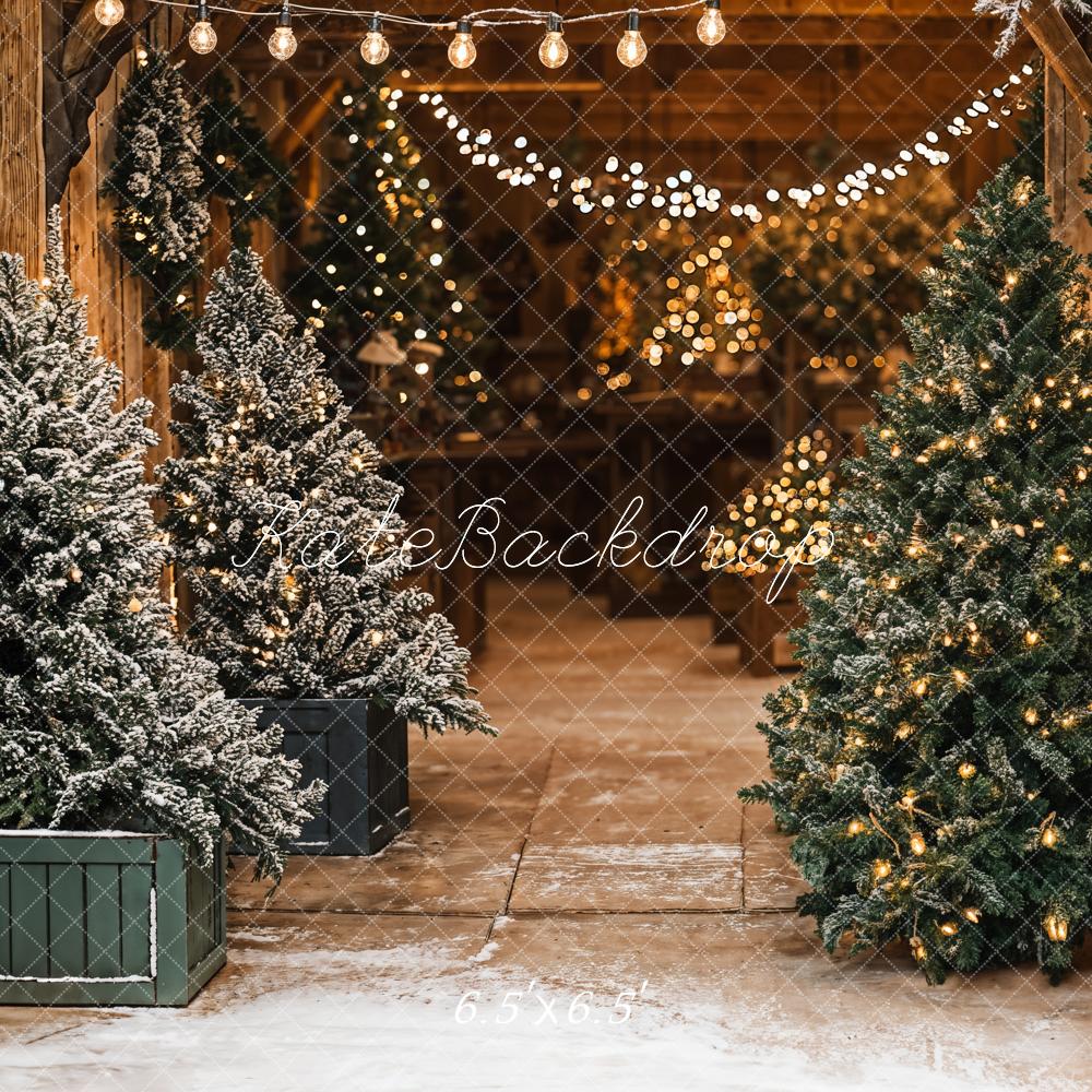 Kate Christmas Trees Shop Lights Backdrop Designed by Emetselch - Image 3