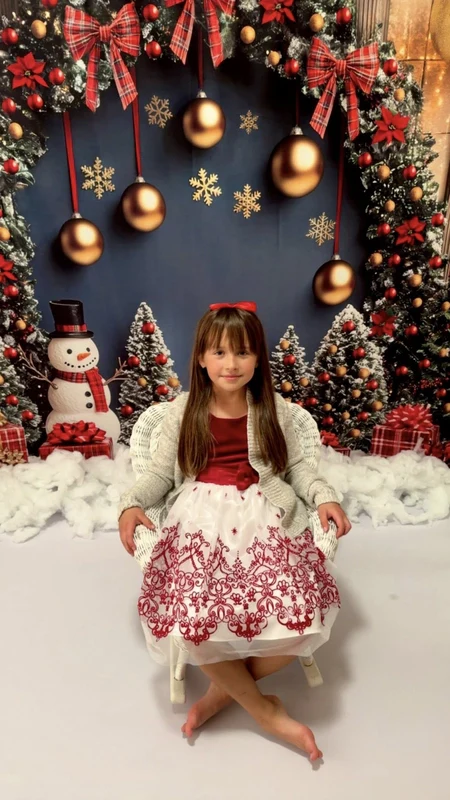 Kate Christmas Trees Snowman Gifts Arch Backdrop Designed by Mini MakeBelieve - Image 2
