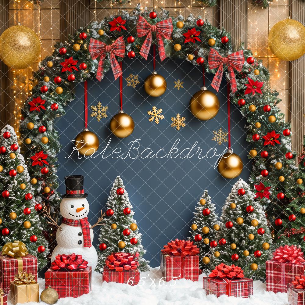 Kate Christmas Trees Snowman Gifts Arch Backdrop Designed by Mini MakeBelieve - Image 3