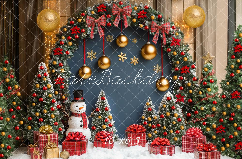 Kate Christmas Trees Snowman Gifts Arch Backdrop Designed by Mini MakeBelieve - Image 5