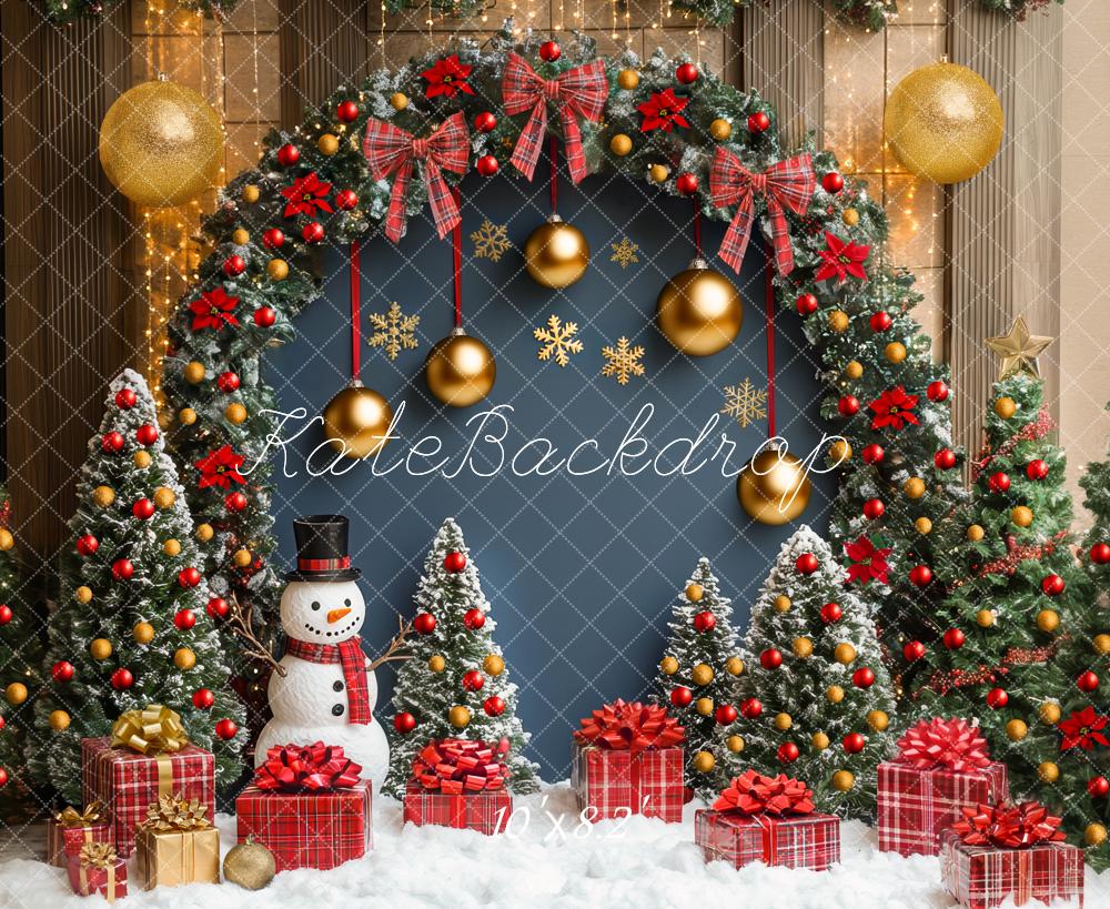 Kate Christmas Trees Snowman Gifts Arch Backdrop Designed by Mini MakeBelieve - Image 6