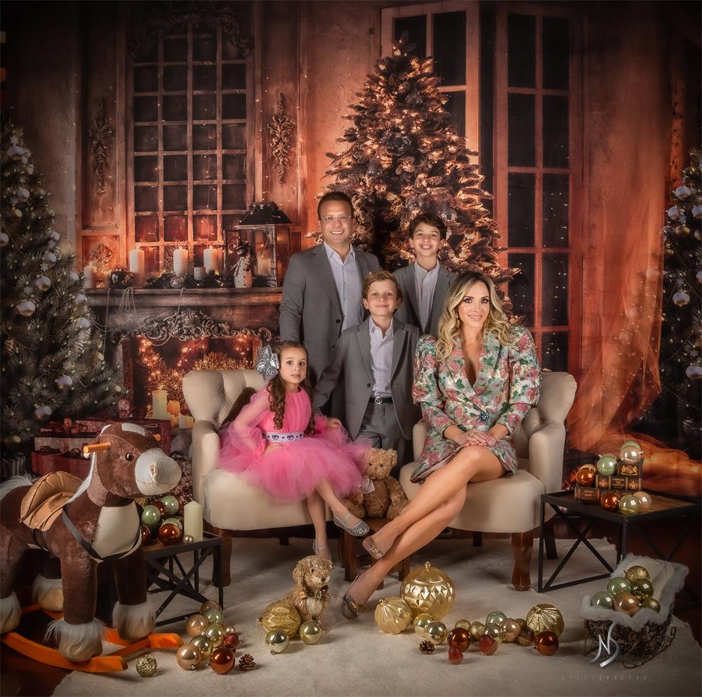 Kate Christmas Trees Warm Room Backdrop Designed by Chain Photography - Image 6