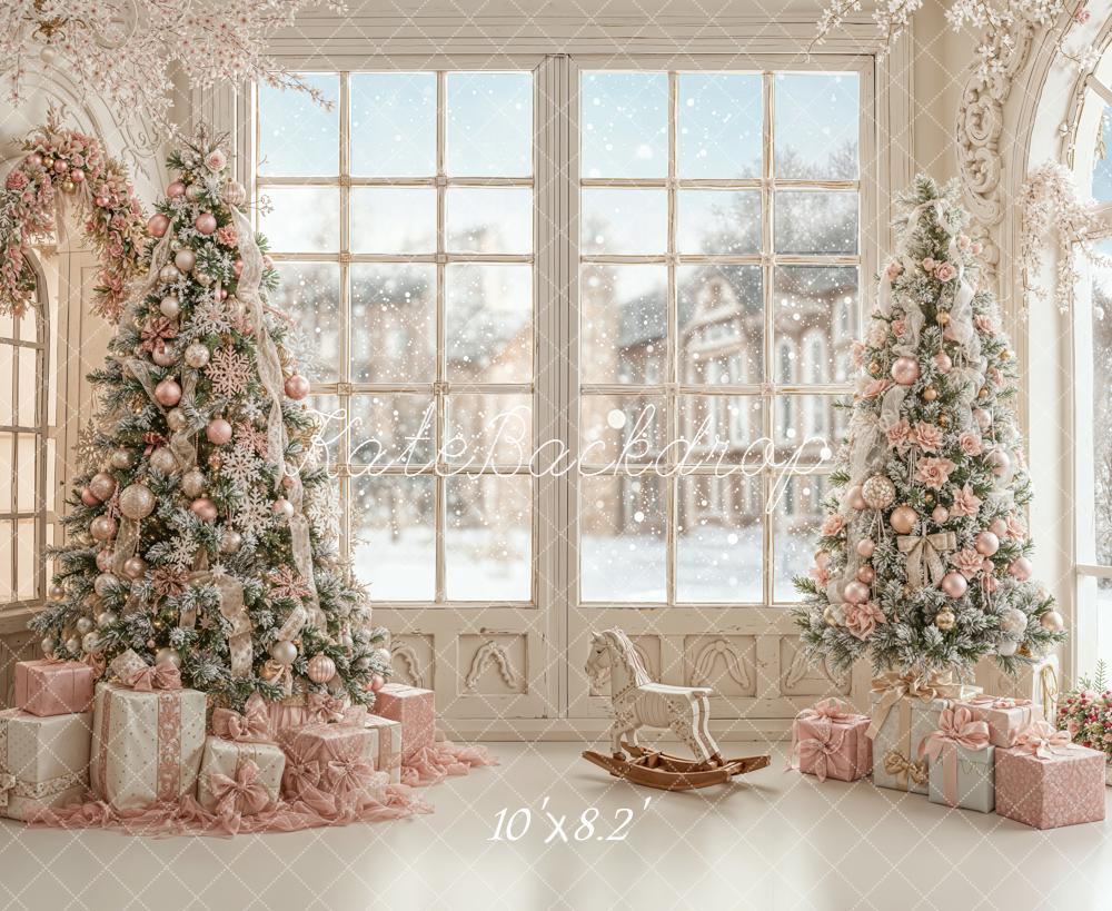 Kate Christmas Trees Window Winter Backdrop Designed by Emetselch - Image 6