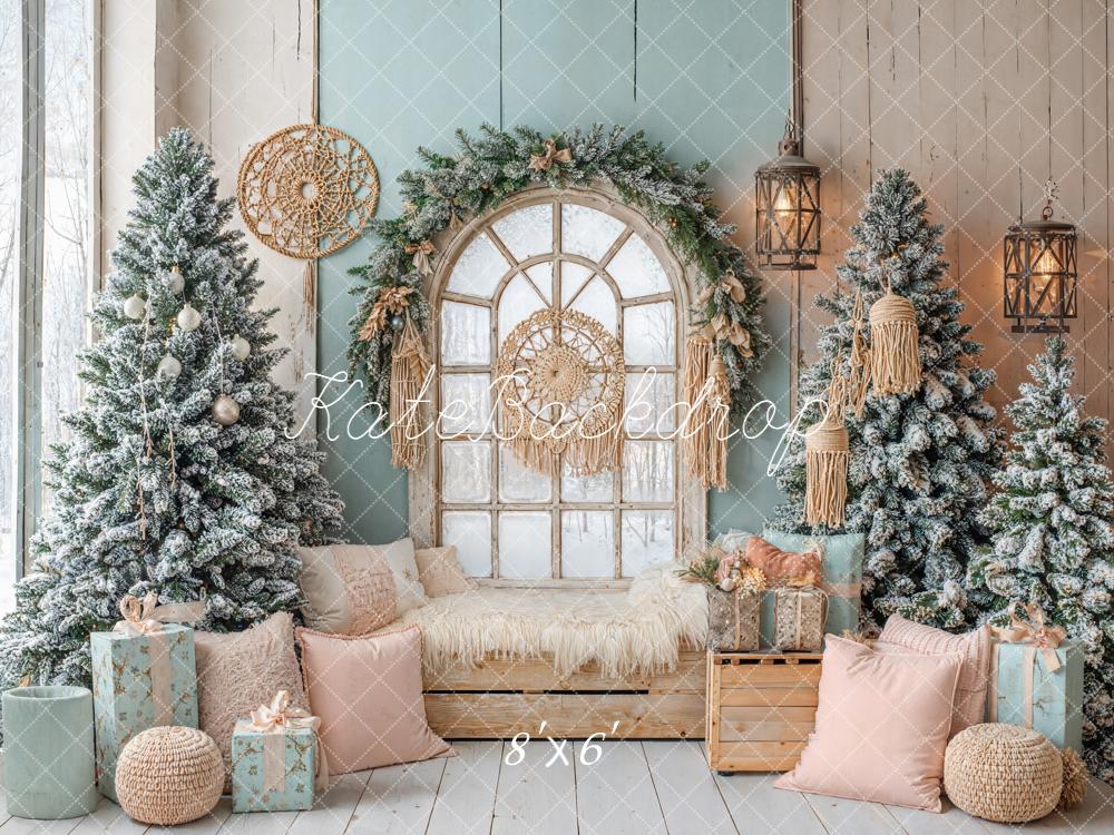 Kate Christmas Trees Window Room Backdrop Designed by Emetselch - Image 3
